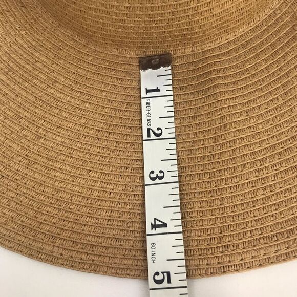 Old Navy Tan Woven Straw 5” Brim Beach Sun Hat - Picture 10 of 11